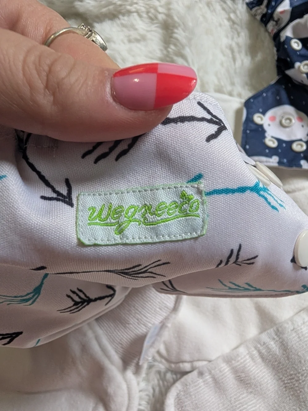 Wegreeco 3 Cloth Resuable Diaper Covers And 9 Baby Goal Diapers Inserts